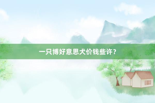 一只博好意思犬价钱些许?